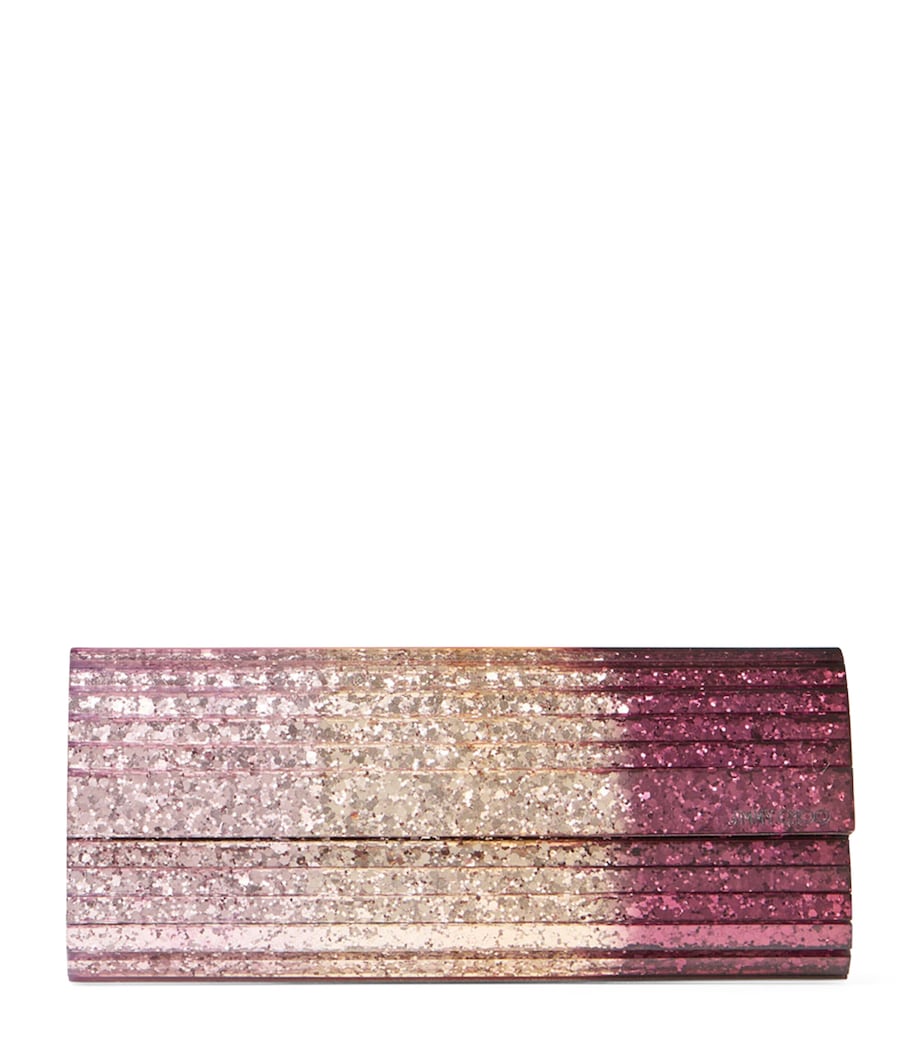 Jimmy Choo Pink Sweetie Glitter Clutch Bag