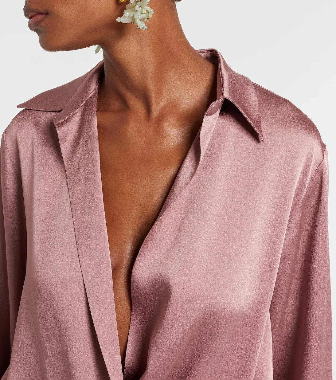 Dries Van Noten - Satin wrap top