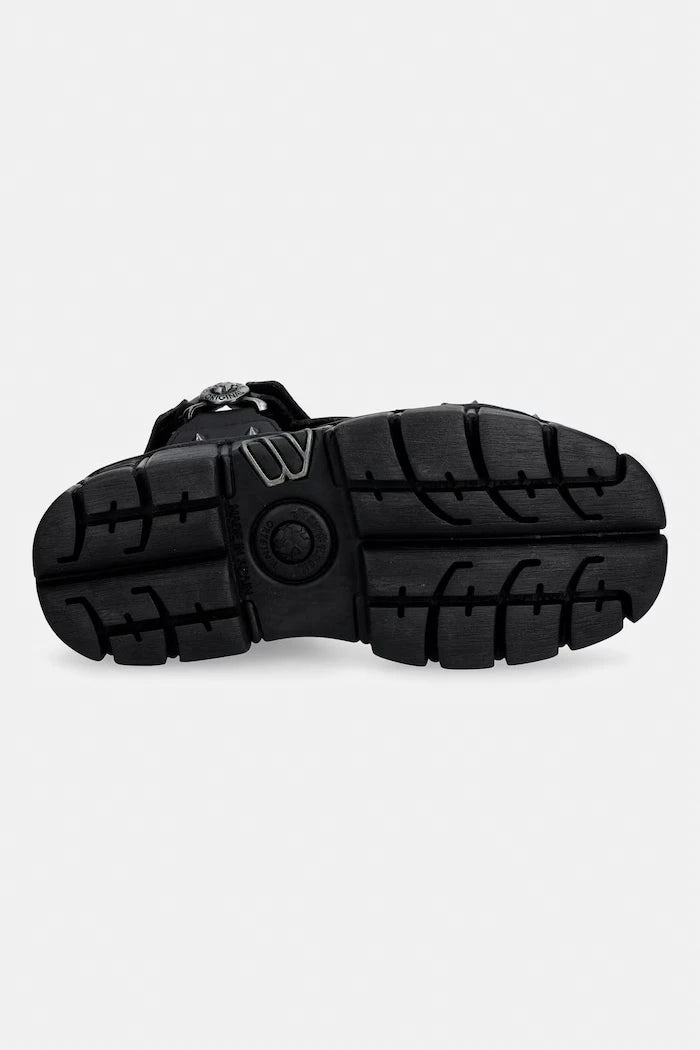 New Rock platform kadın sandalet ayakkabı VEGAN NEGRO, TOWER CASCO NEGRO LATERAL