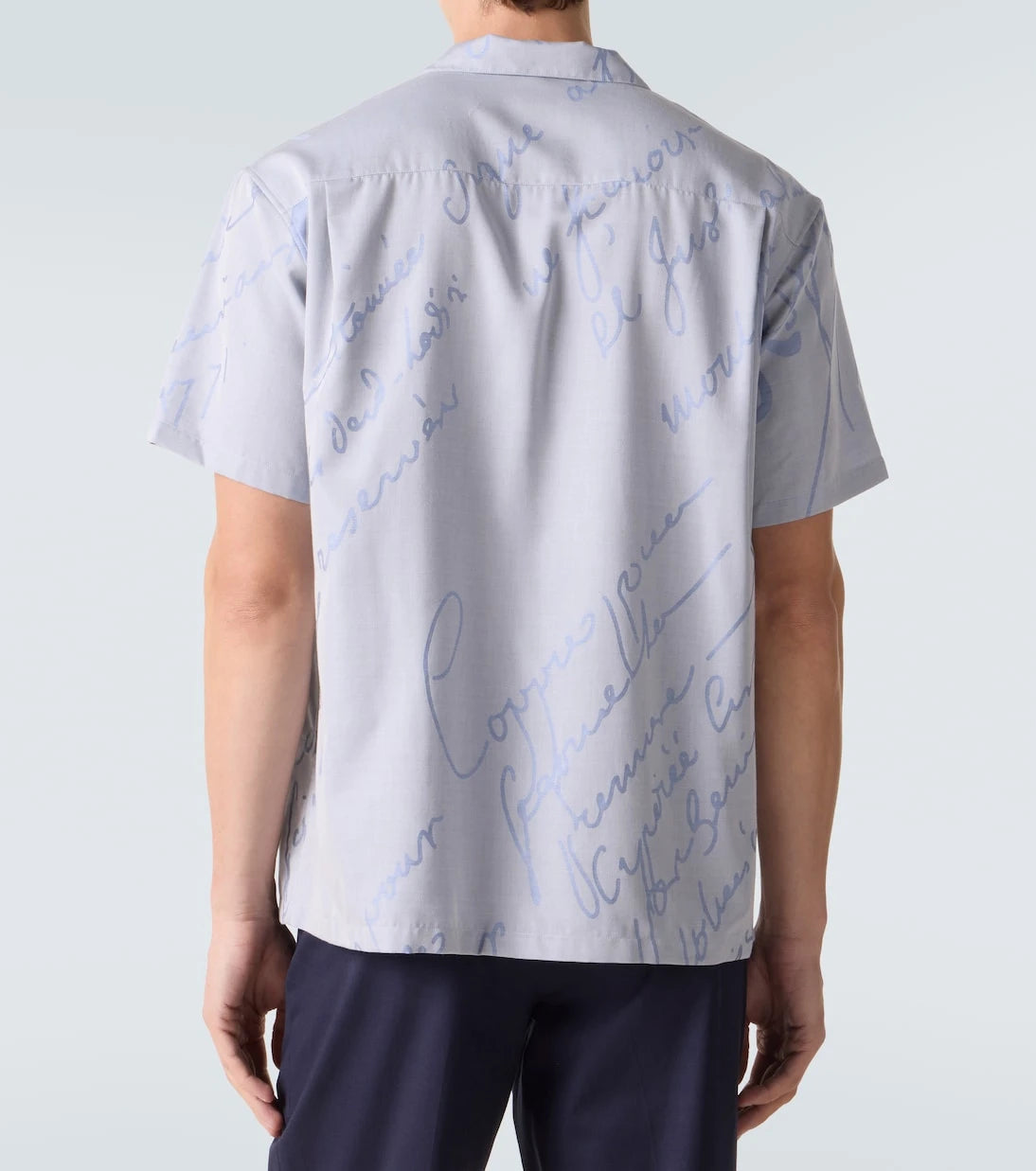Berluti - Printed cotton, wool, and silk bowling shirt