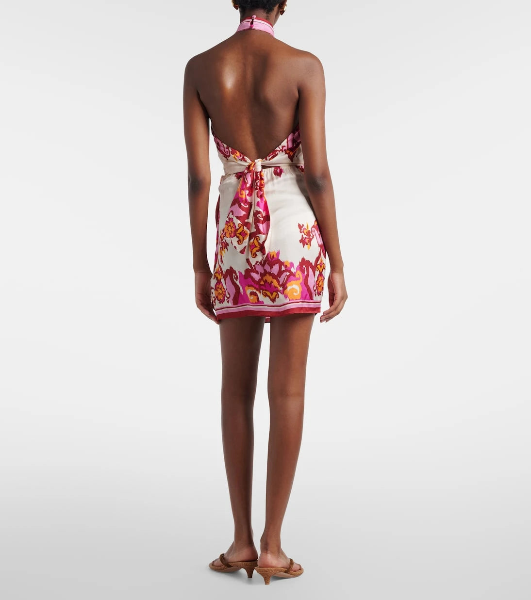Poupette St Barth - Manon printed satin minidress