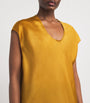 Yellow Silk Darby Midi Dress