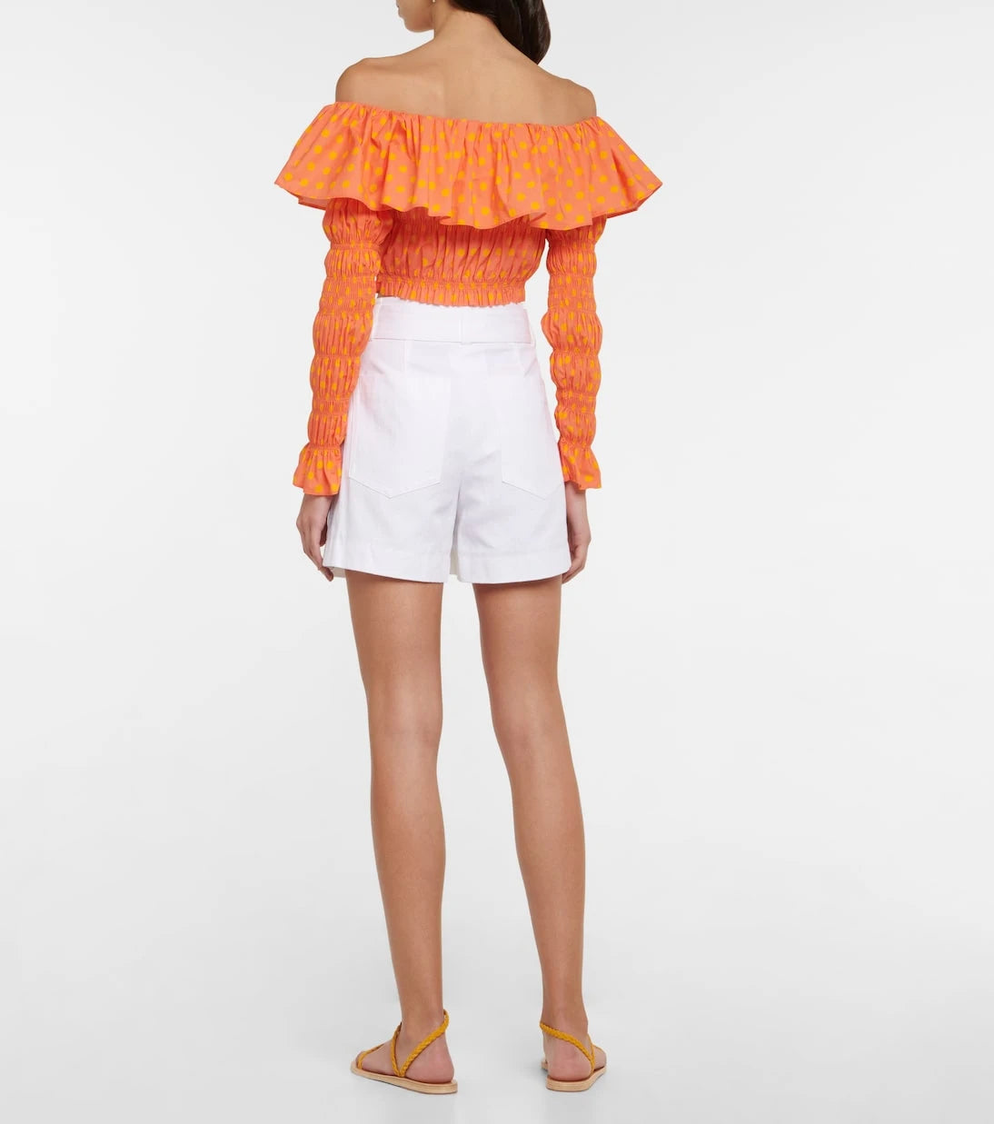 Caroline Constas - Lydia polka-dot off-shoulder top