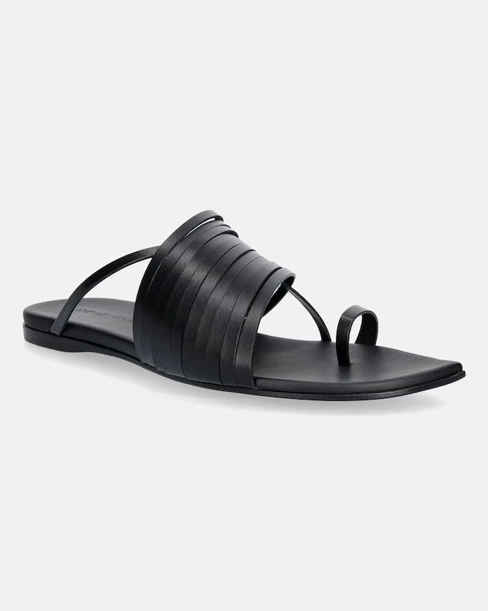 Emporio Armani kadın deri parmak arası terlik