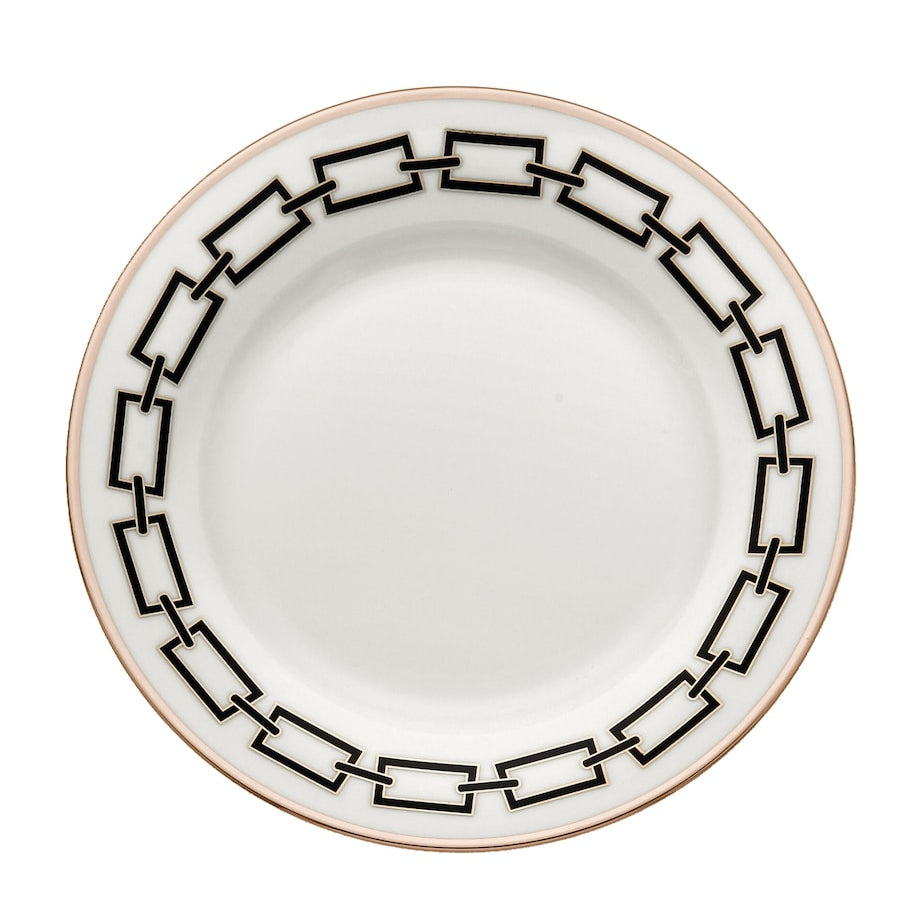 GINORI 1735 Catene Nero Dessert Plate (22cm)