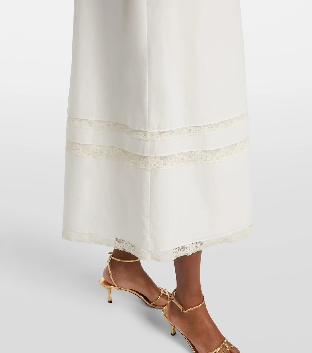 Posse - Alma lace-trimmed midi skirt