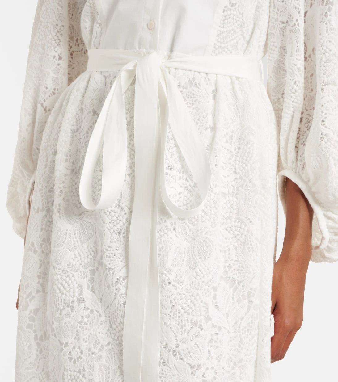 Erdem - Embroidered cotton lace midi dress