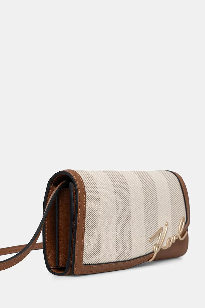 Karl Lagerfeld чанта crossbody дамска от памук K/SIGNATURE