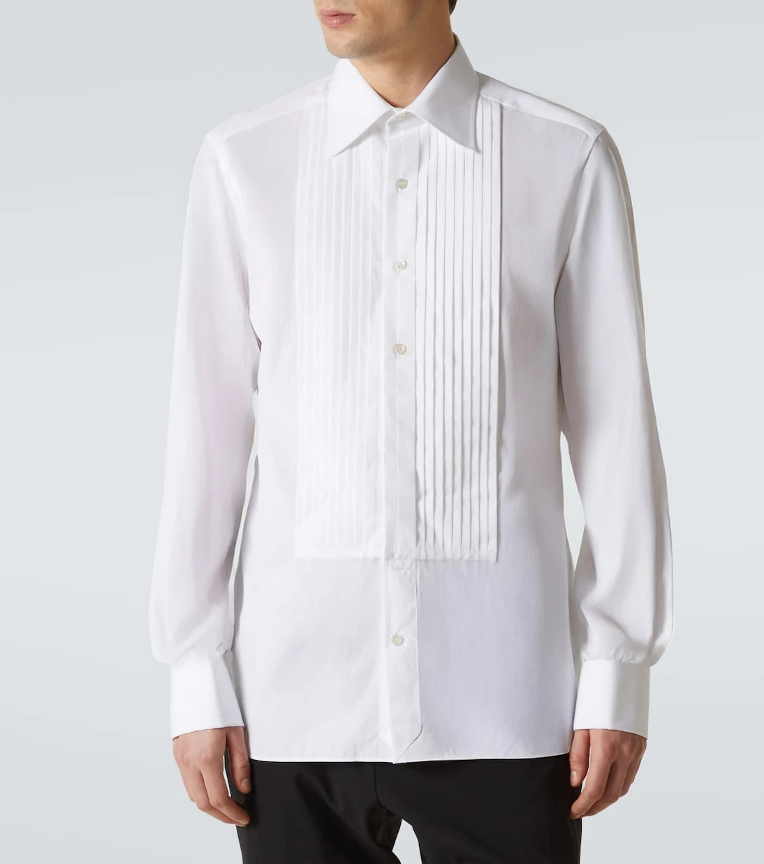 Tom Ford - Cotton voile tuxedo shirt