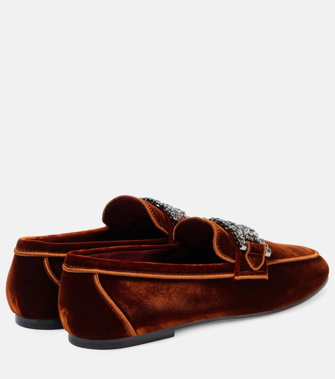 Tod's - Kate embellished velvet loafers