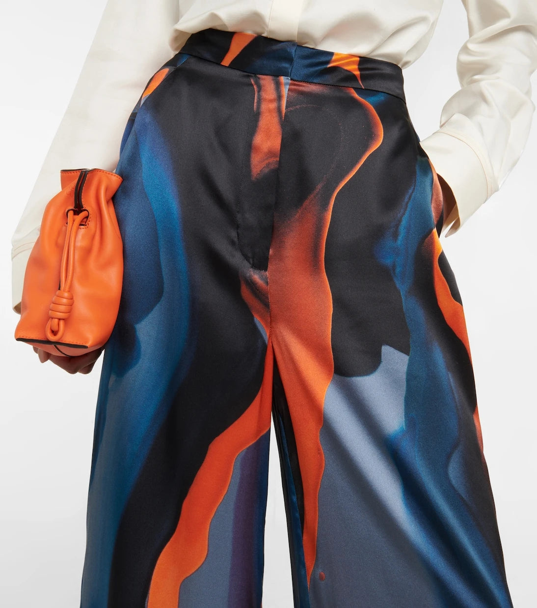Roksanda - Calla printed wide-leg satin pants