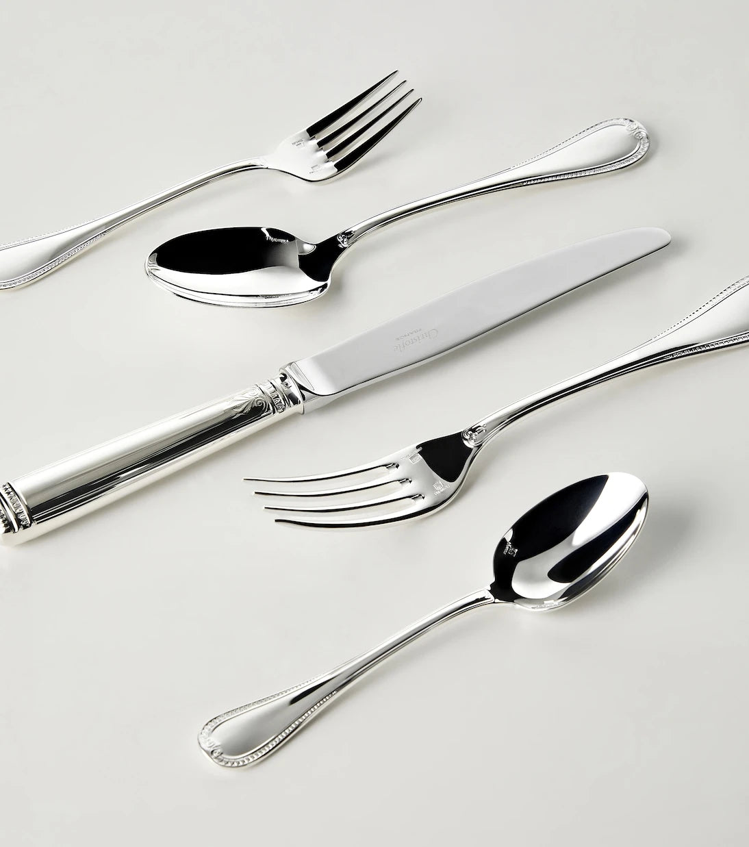Christofle - Malmaison 5-piece silver-plated cutlery set