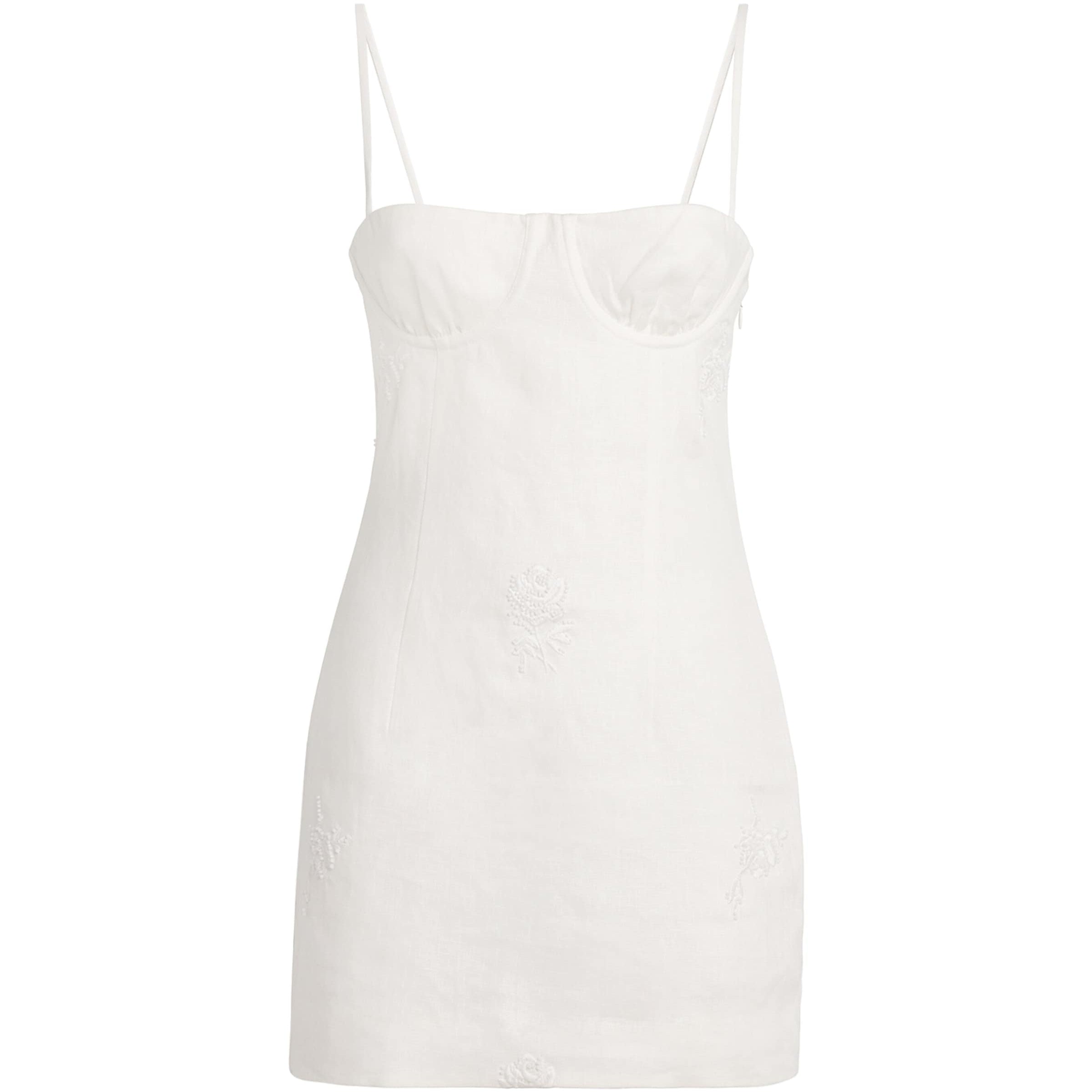 White Linen Alessandra Mini Dress