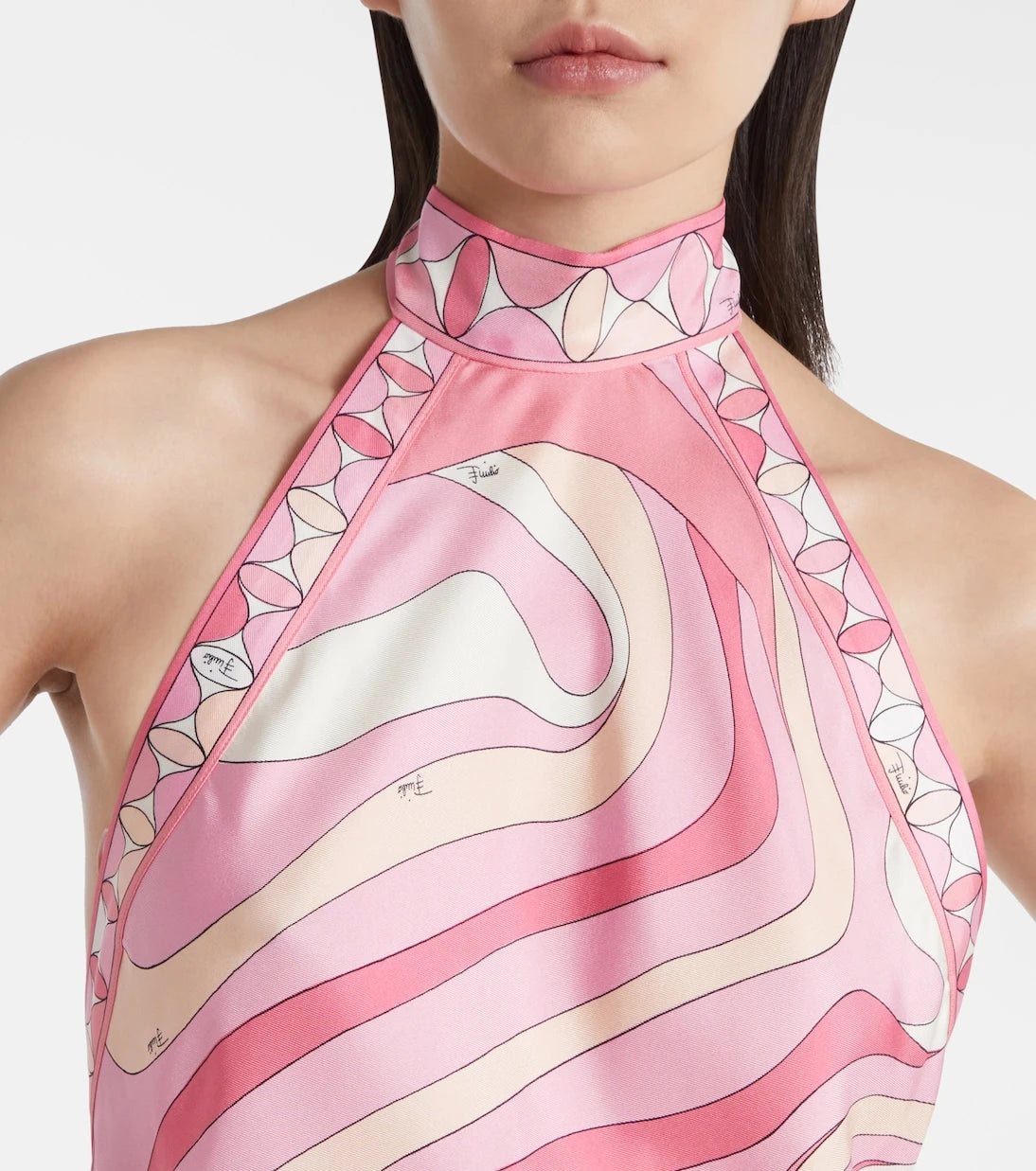 Pucci - Marmo asymmetric silk maxi dress