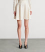 Balmain White Crocodile-Knit Flared Midi Skirt