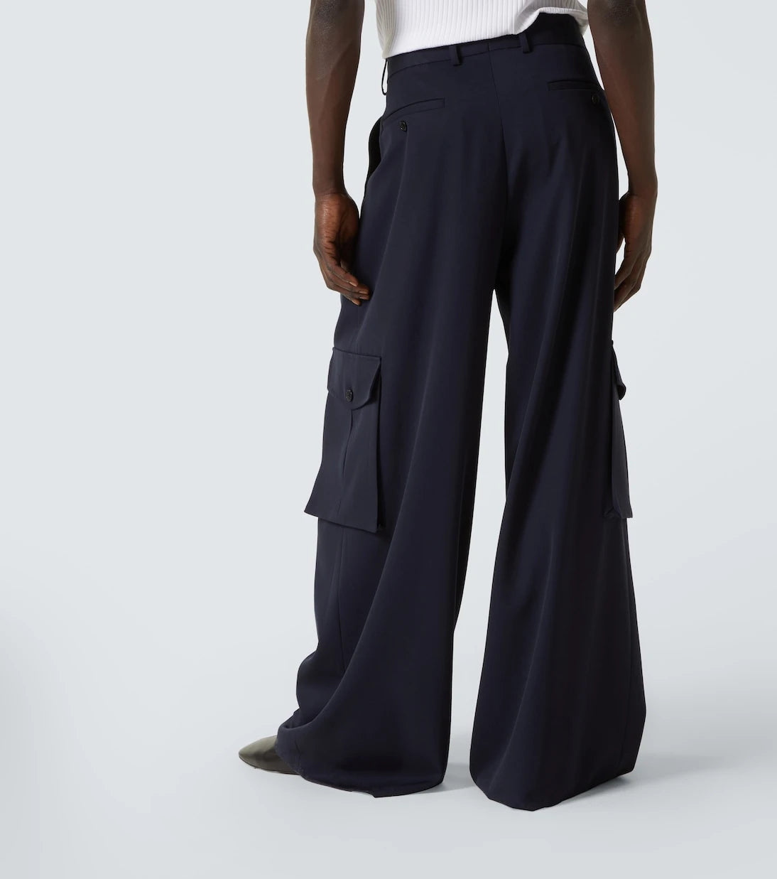 Dries Van Noten - High-rise wool cargo pants