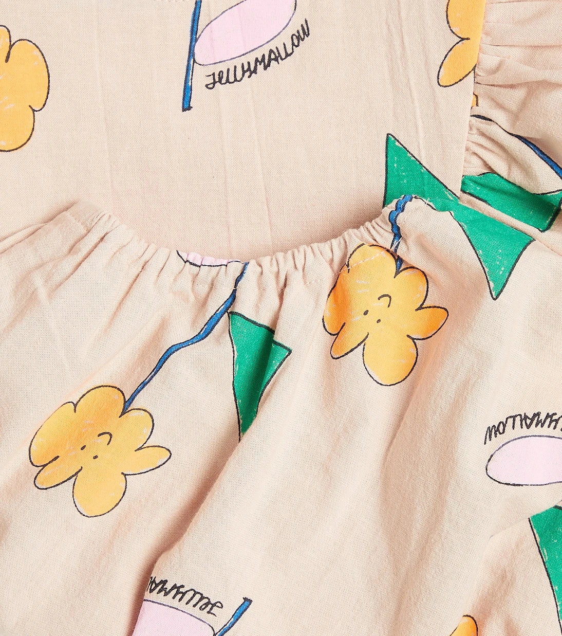 Jellymallow - Baby Orange Flower cotton bodysuit