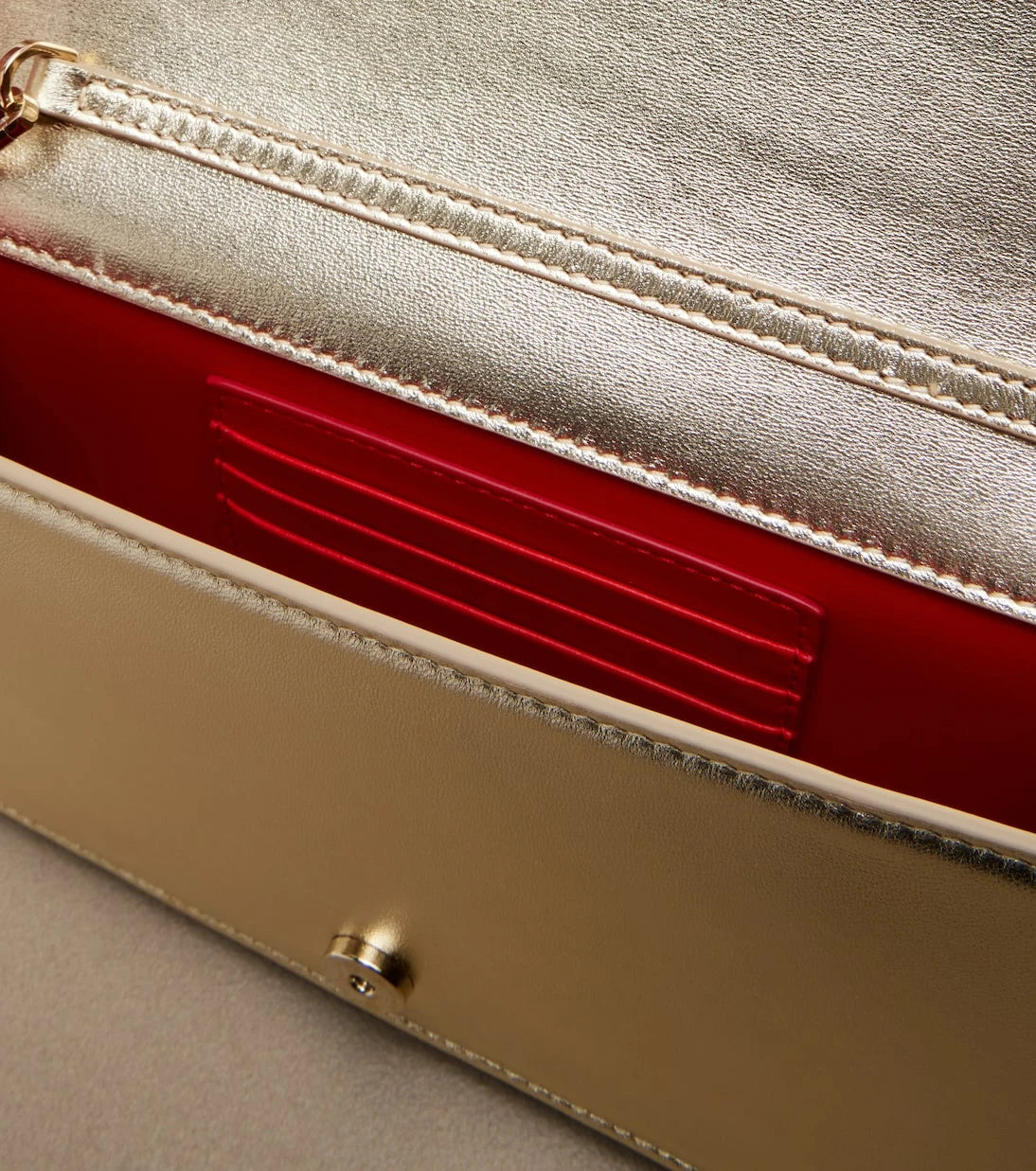 Christian Louboutin - Bettina Small metallic leather clutch