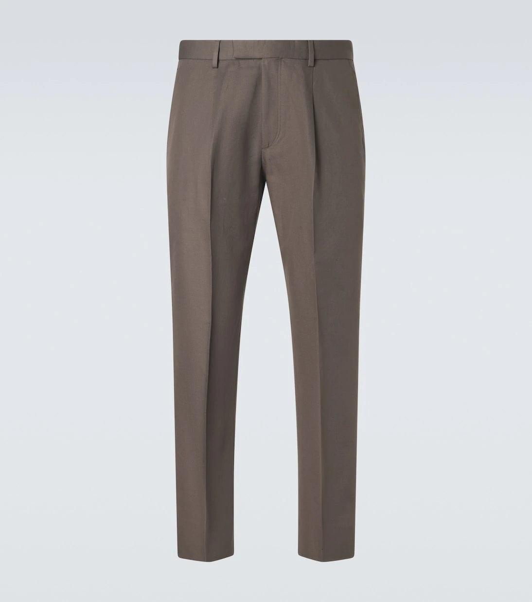 Zegna - Cotton and linen straight pants