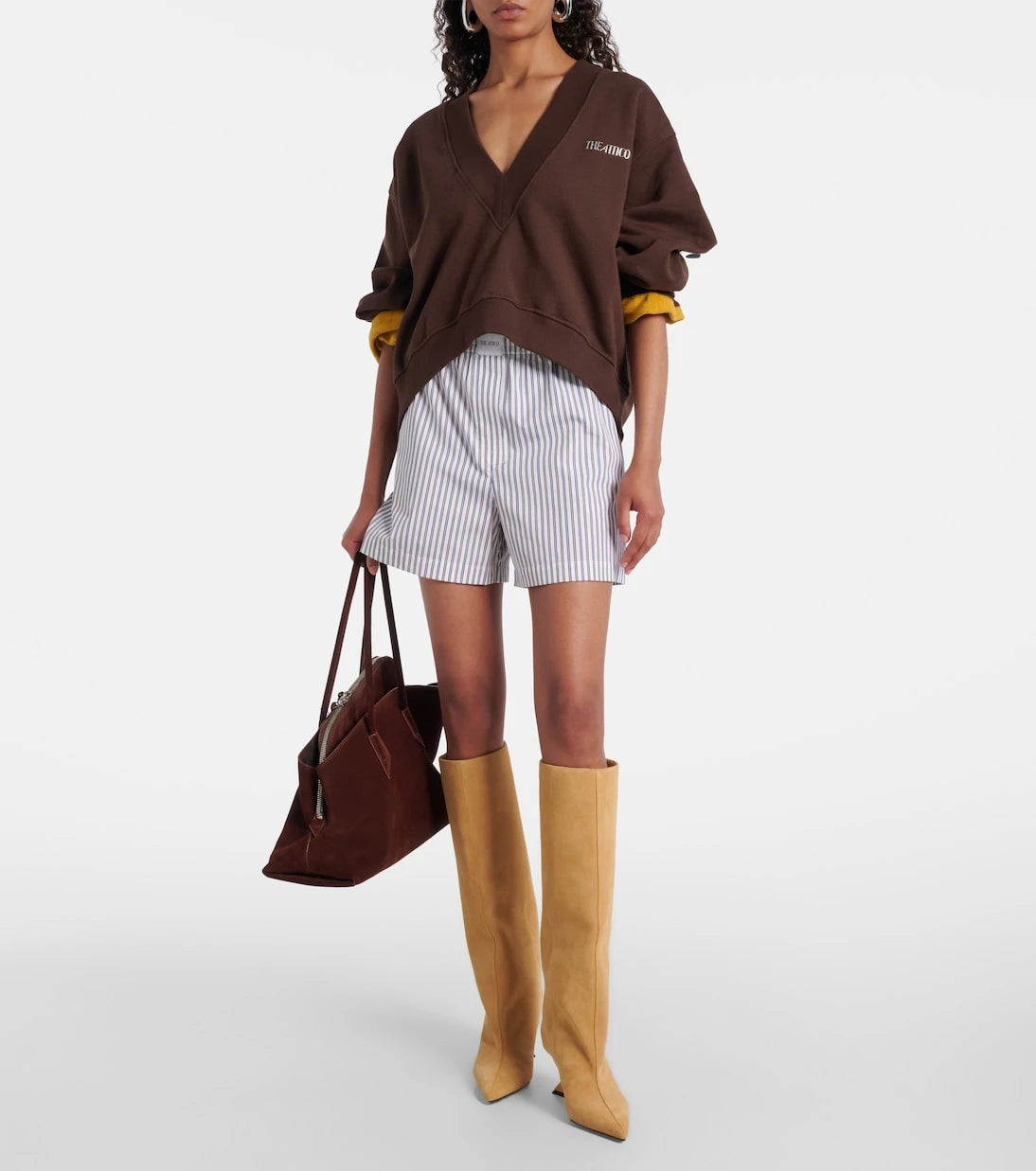The Attico - Cheope 105 suede knee-high boots
