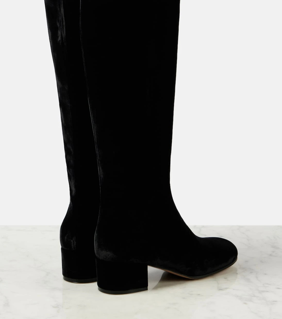 Gianvito Rossi - Joelle 45 velvet knee-high boots