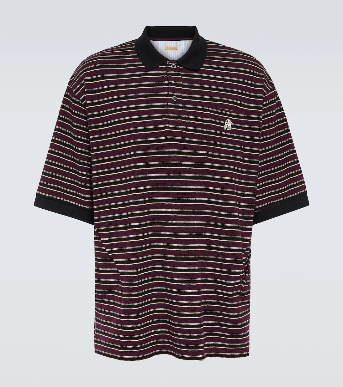 Undercover - Striped cotton polo shirt