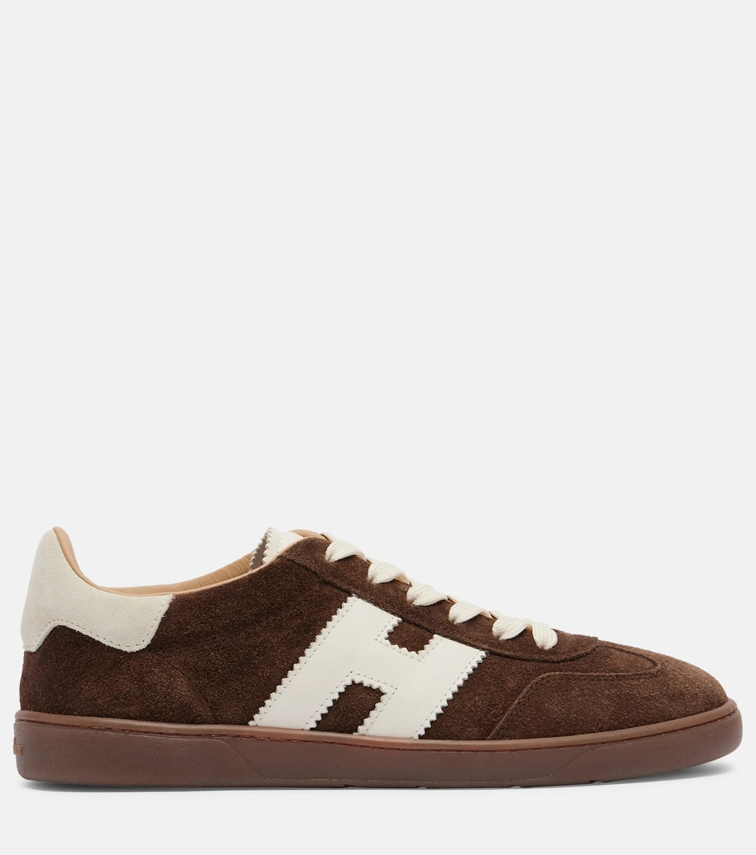 Hogan - H647 leather-trimmed suede sneakers