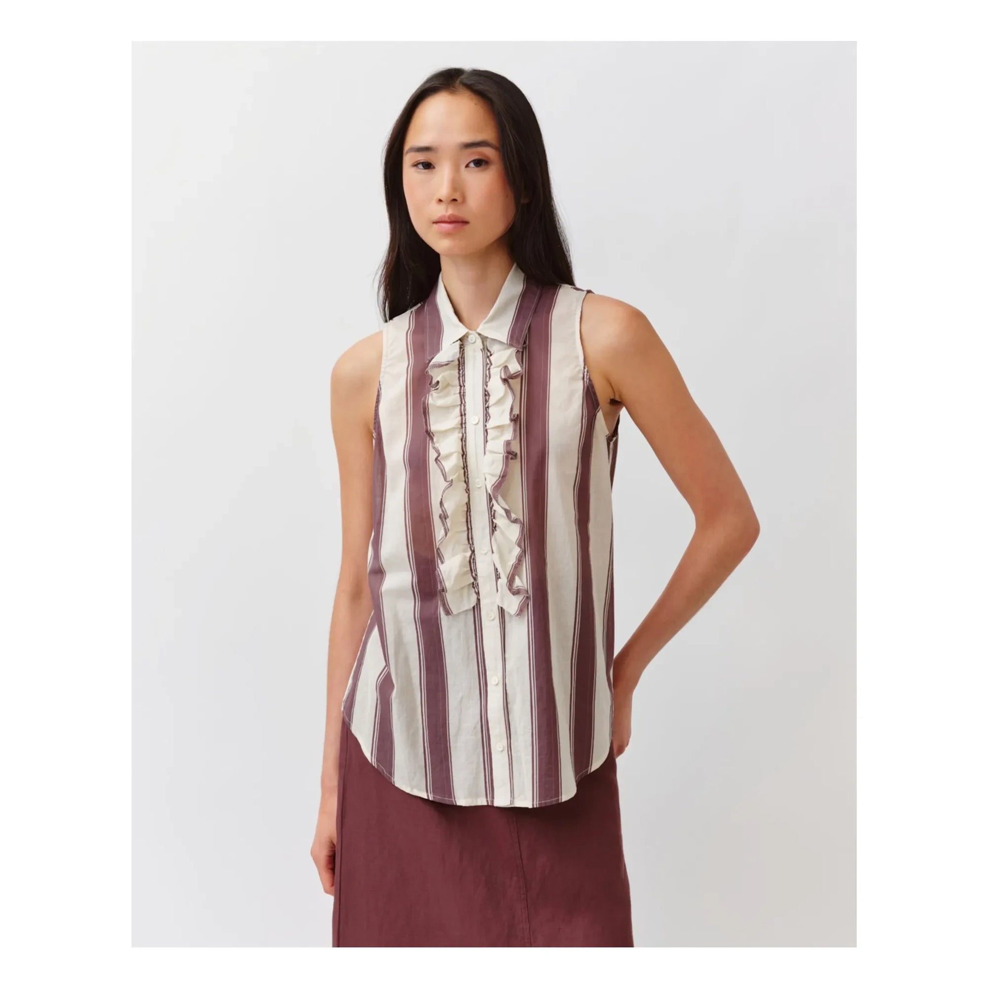 Diega - Cheka Stripes Shirt | Ecru