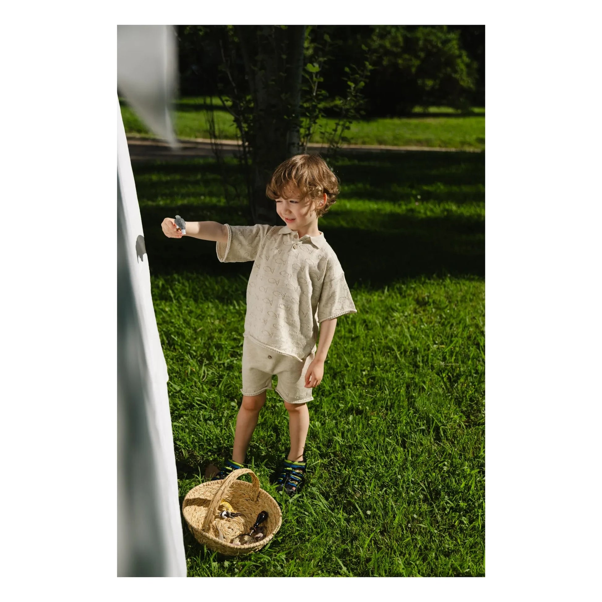 Bayiri - Little Fish organic cotton shorts | Grey