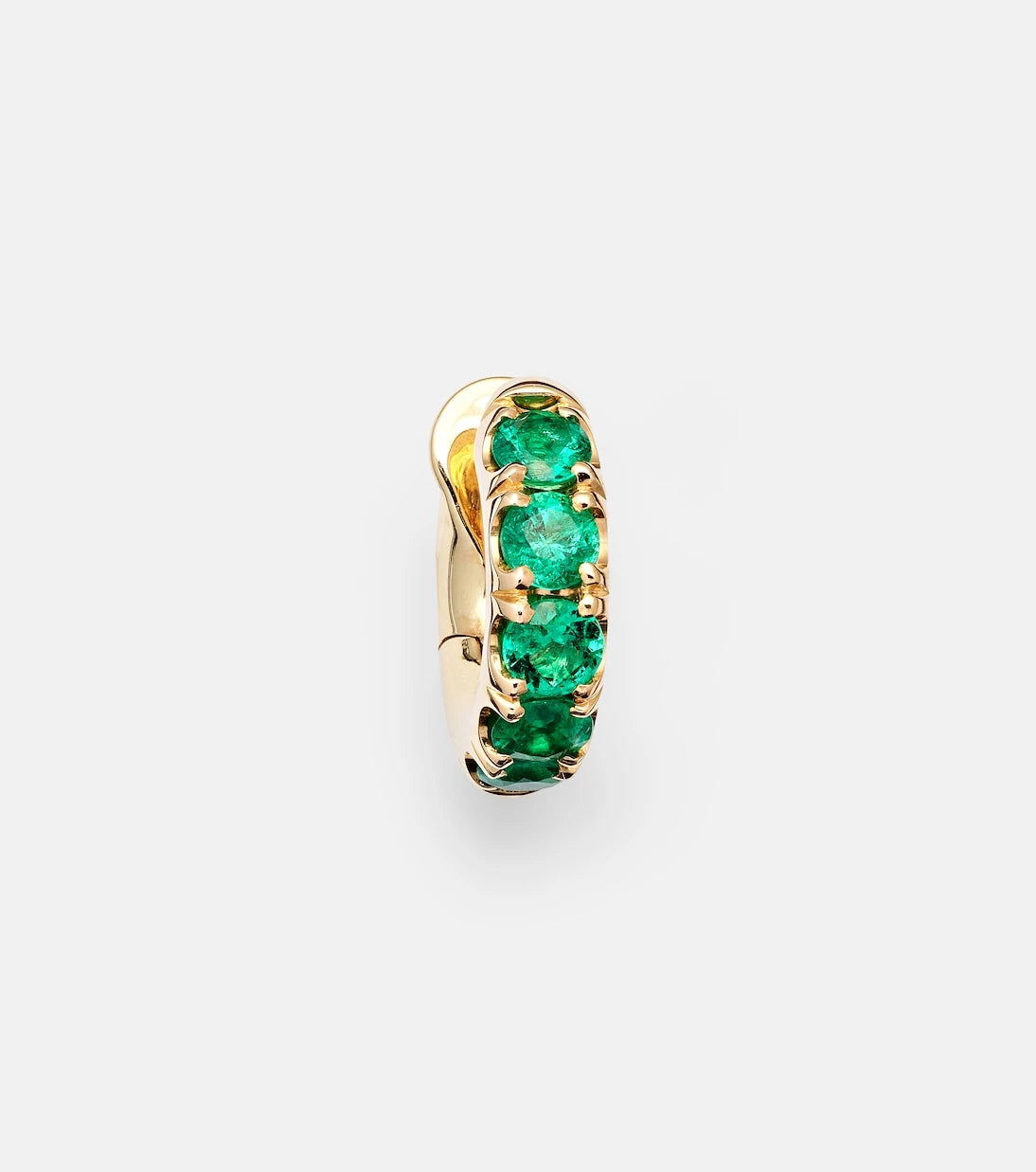 Spinelli Kilcollin - Mini Macro Hoop 18kt gold and emerald single earring