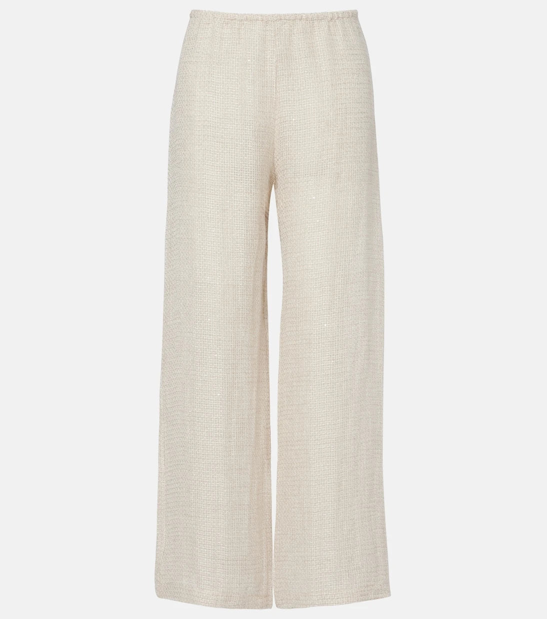 Leset - Stella sequined linen-blend wide-leg pants