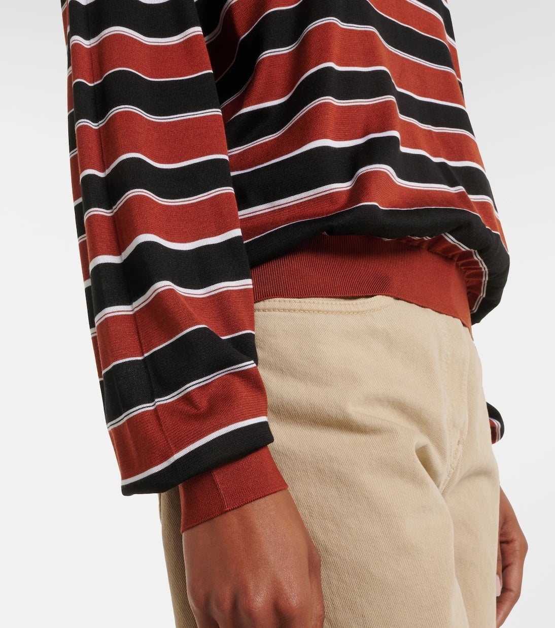 Prada - Striped silk polo shirt