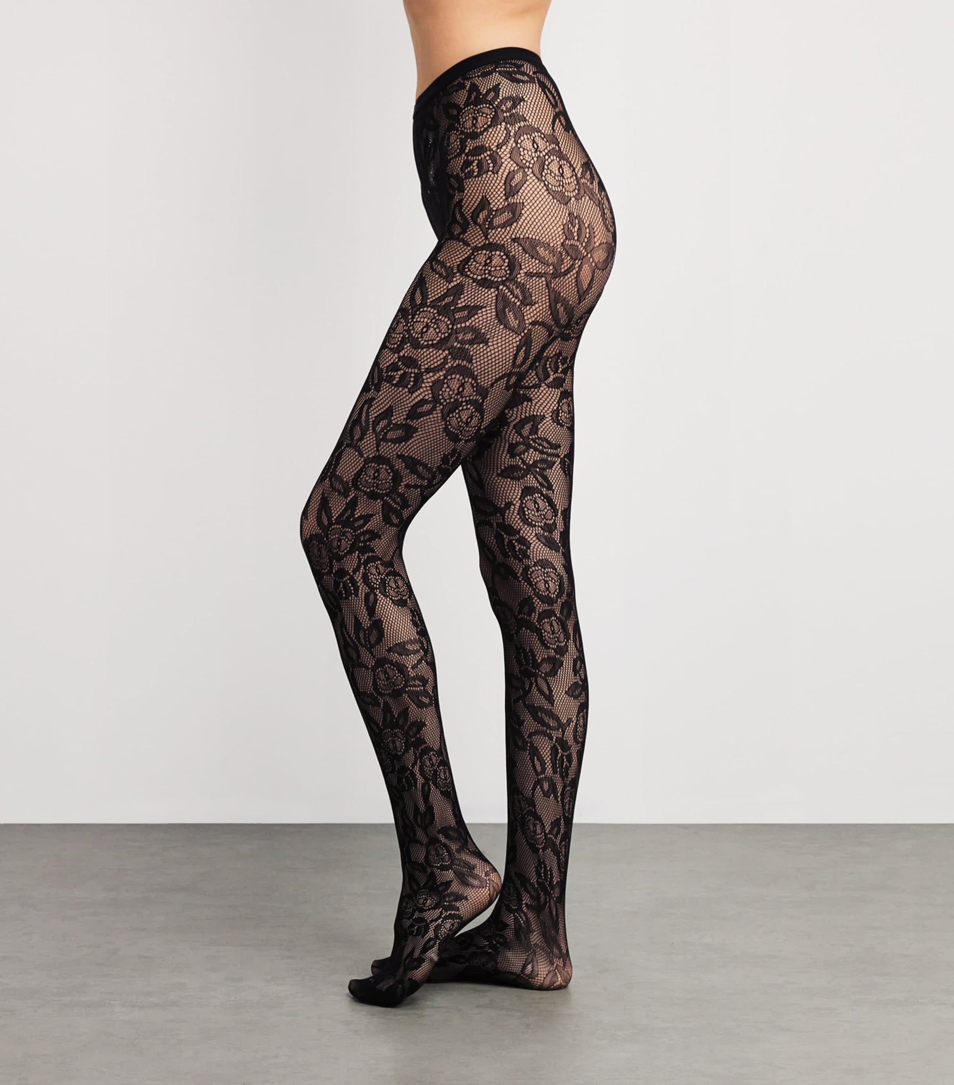 Falke Black x Kaviar Gauche Lace Tights