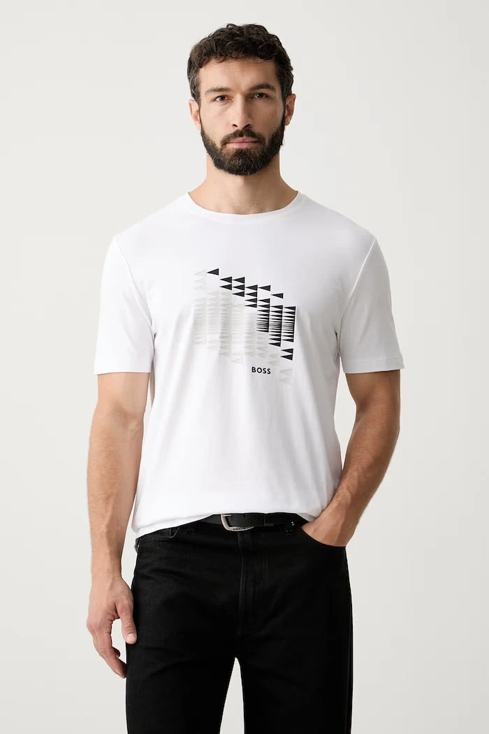 BOSS Green тениска мъжка с памук TS_Network Flag