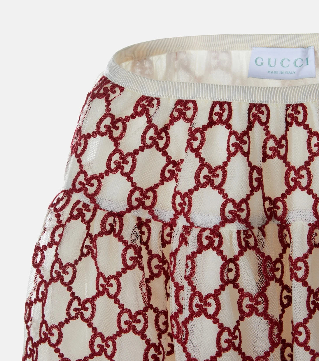 Gucci Kids - تنورة مطرزة بشعار GG