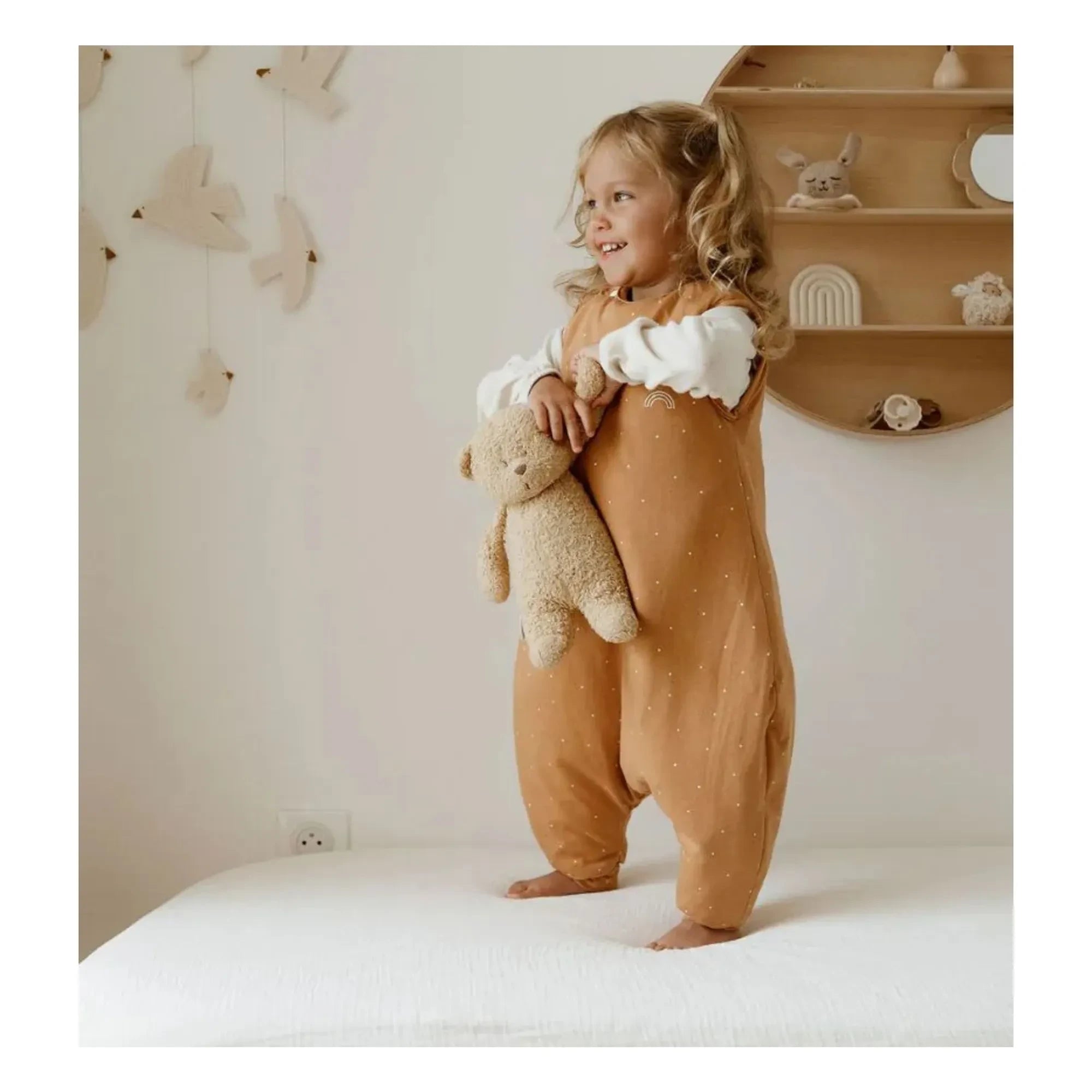 Les Petites Billes - Ourson multi-season reversible sleeping bag with feet | Camel