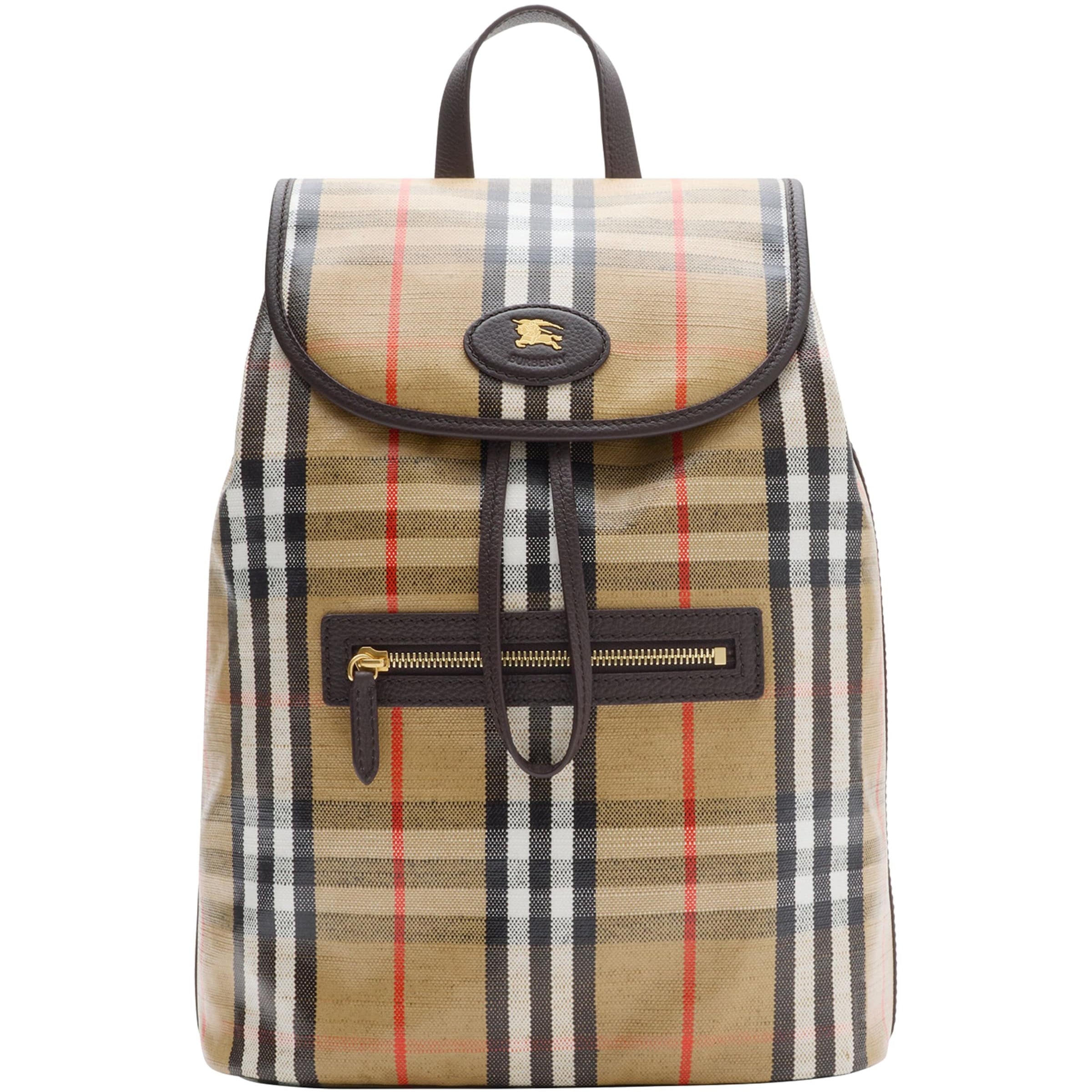 Leather-Trim Check Highlands Backpack