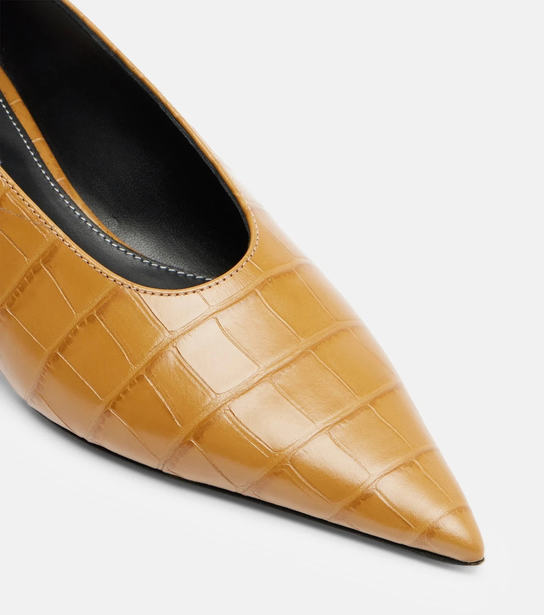 Toteme - 35 Croc-effect leather pumps
