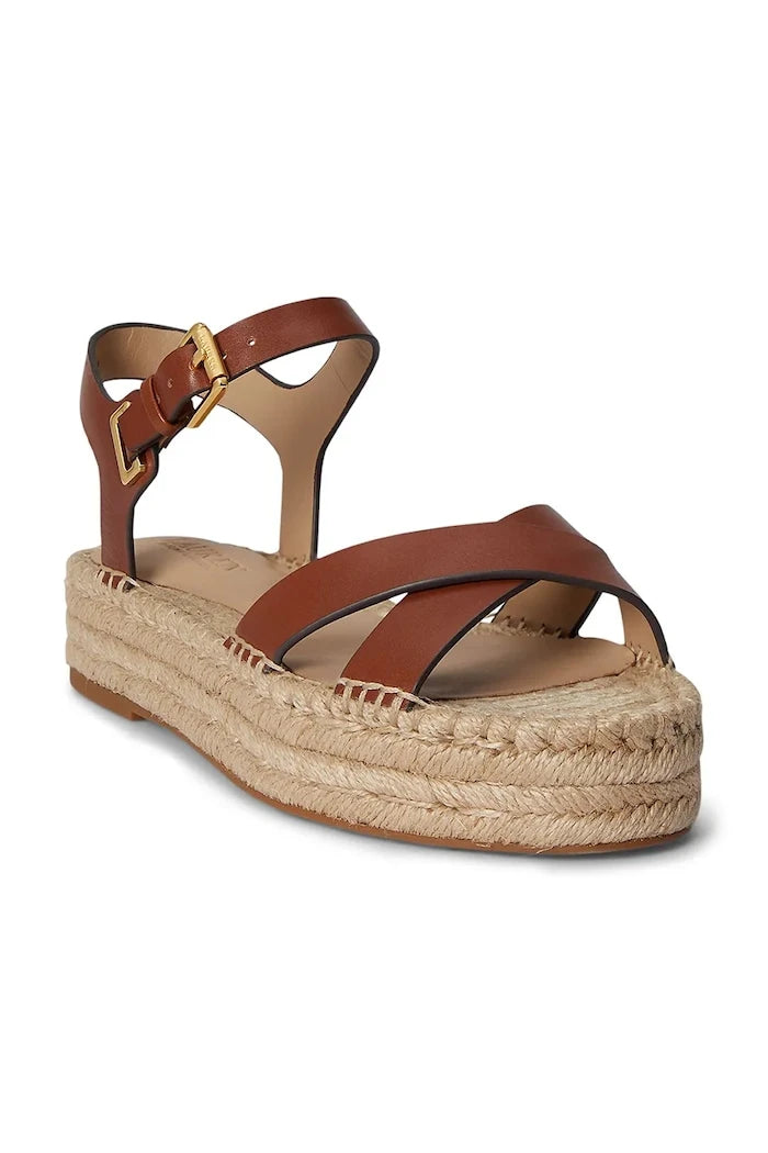 Lauren Ralph Lauren Kadın Deri Platform Sandalet Emeryn
