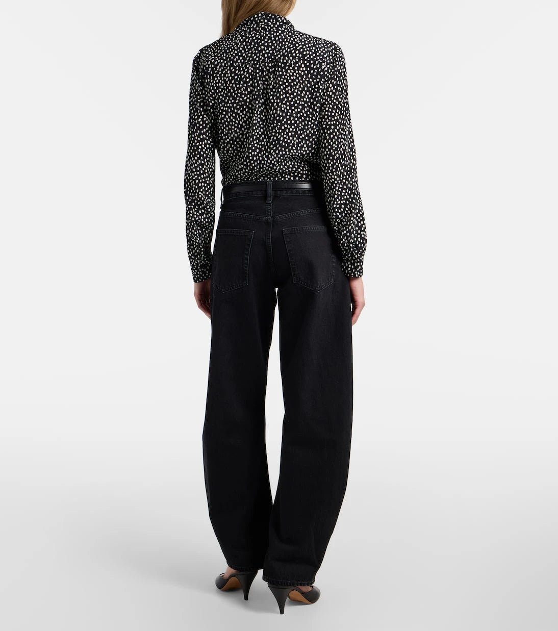Frame - The Bubble barrel-leg jeans