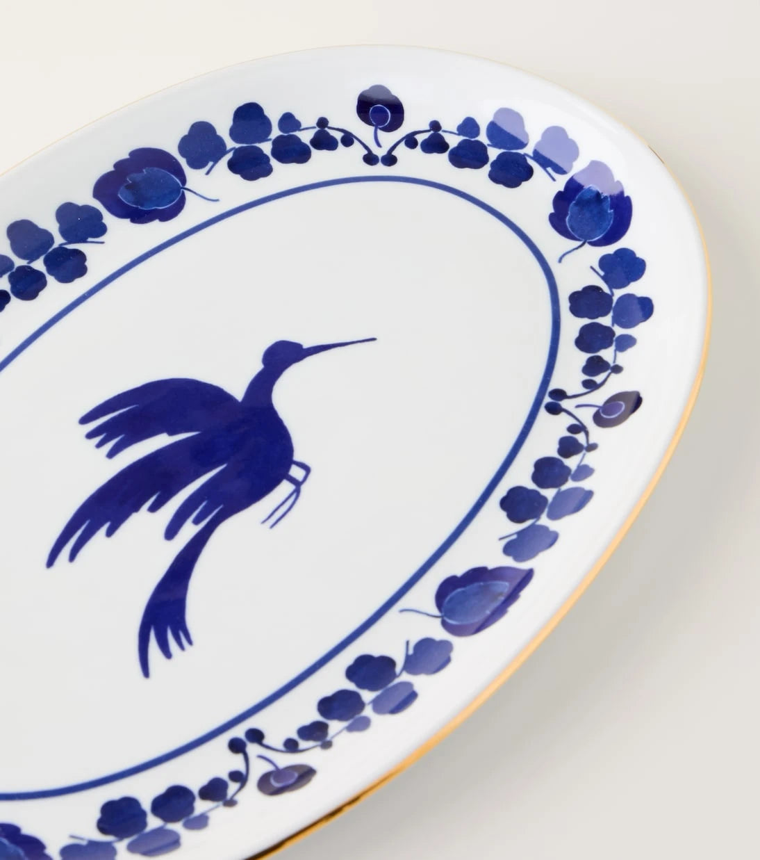 La DoubleJ - Wildbird Blue porcelain platter
