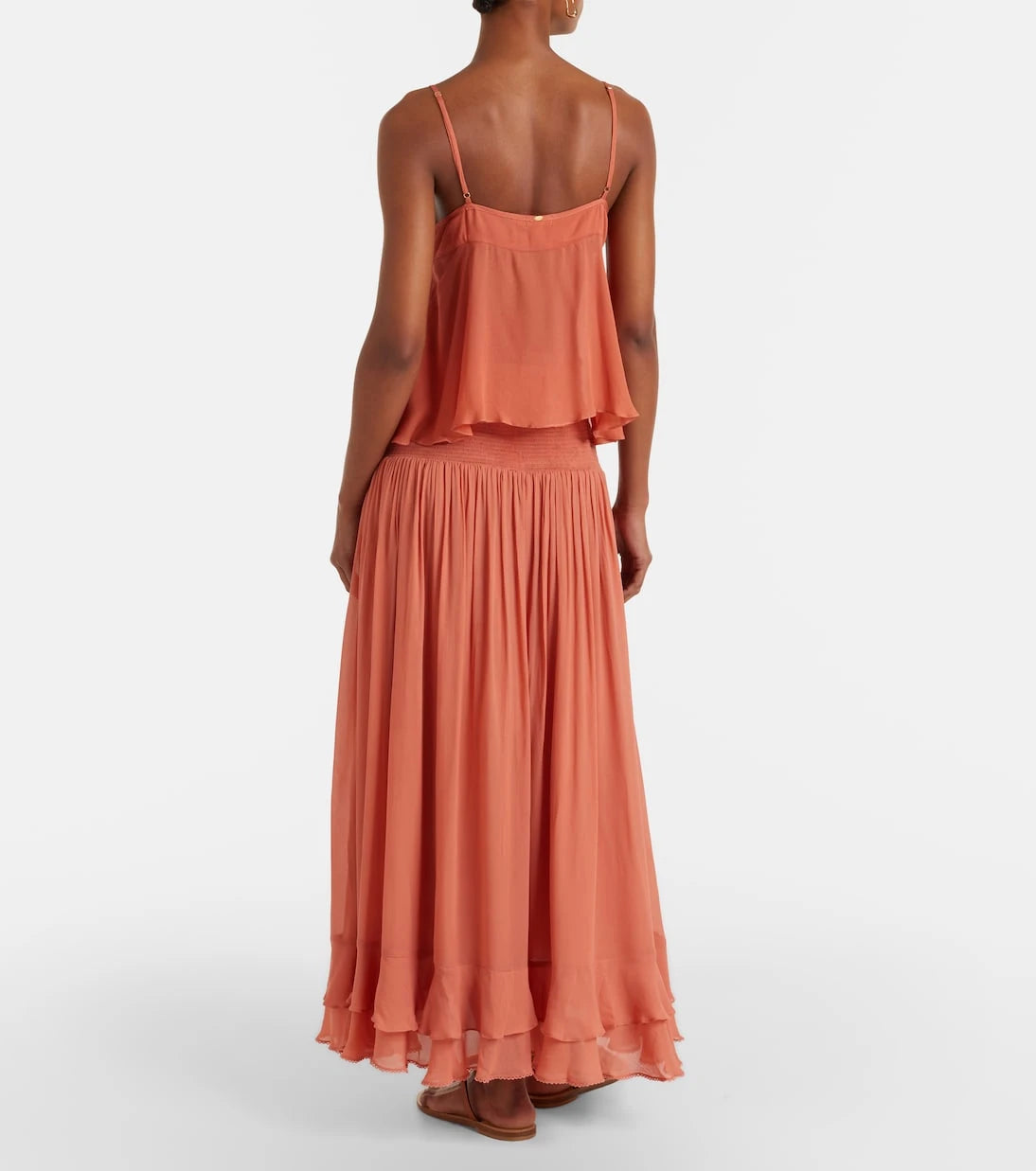 Poupette St Barth - Neree ruched ruffled maxi skirt