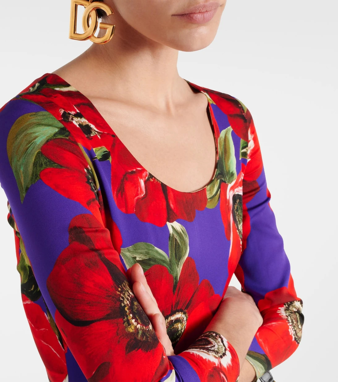 Dolce&Gabbana - Floral silk-blend midi dress