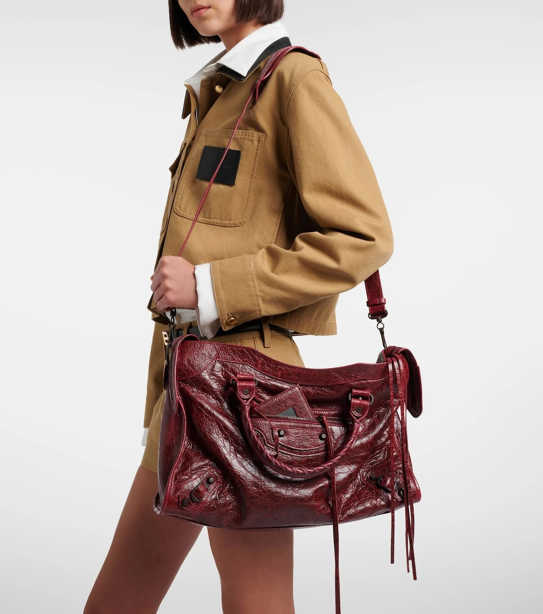 Balenciaga - Le City Medium leather top-handle bag