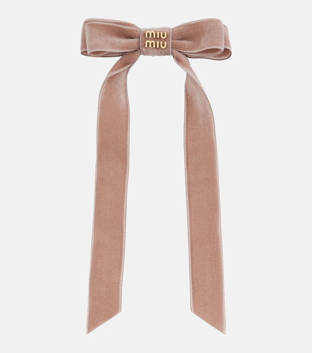 Miu Miu - Logo velvet bow hair clip