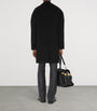 Black Cashmere Mid-Length Car Coat