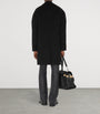 Burberry Black Cashmere Mid-Length Car Coat