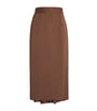 Brown Charmeuse Nyx Maxi Skirt