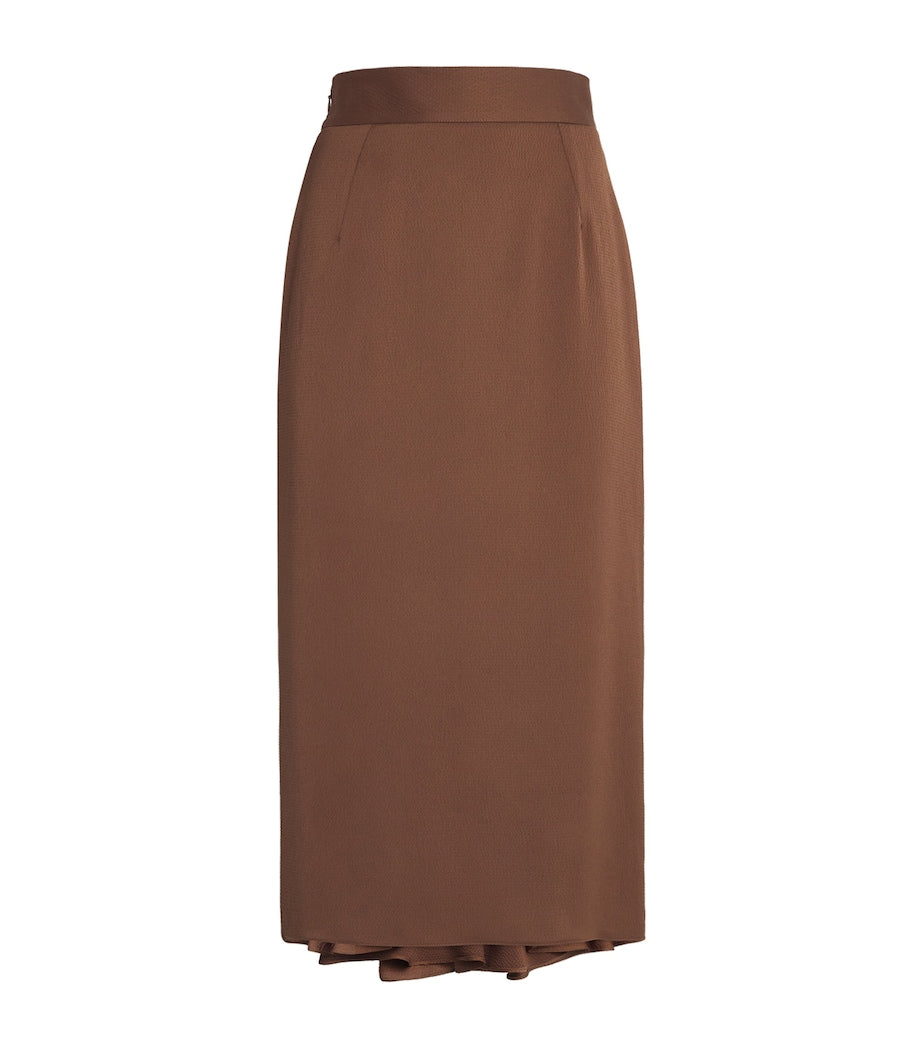 Brown Charmeuse Nyx Maxi Skirt
