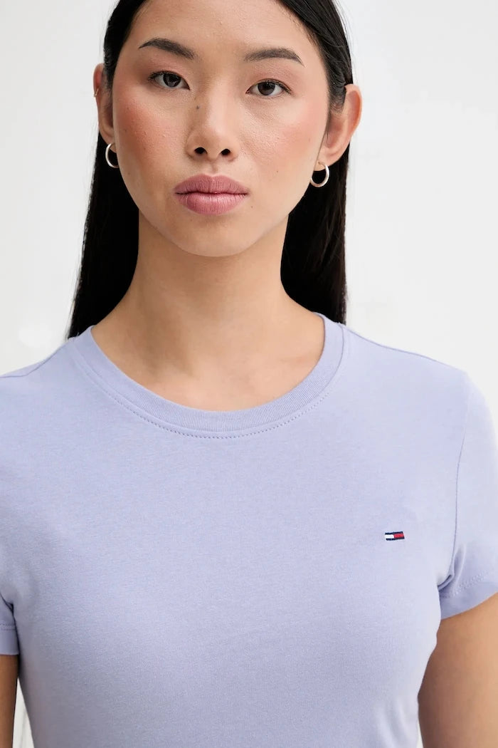 Tommy Jeans kadın pamuklu basic tişört